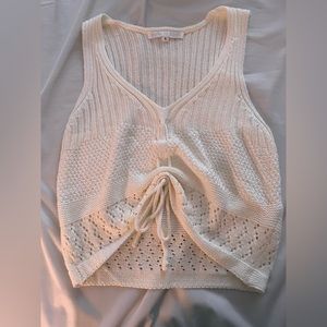 More To Come white sweater crop top NWOT